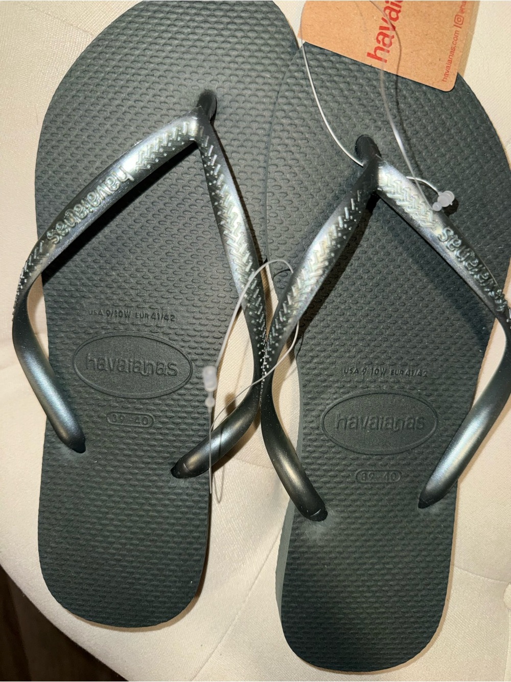 NWT Havaianas Slim Flip Flops - Green Olive - Picture 2 of 5